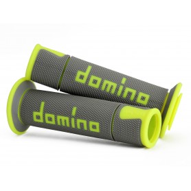 Domino A450 - Grey/Fluo Yellow Racing Grips
