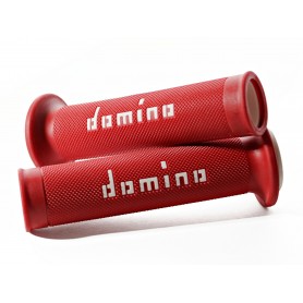 Domino A010 - Red/White Road-Racing Grips