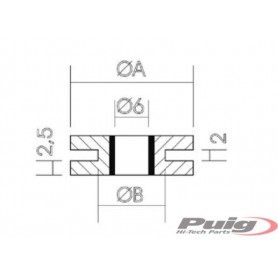 Puig Silenblock Rubber Dim. 22 mm (25Pcs)