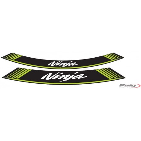 Puig Kit 8 Rim Strips Ninja Green