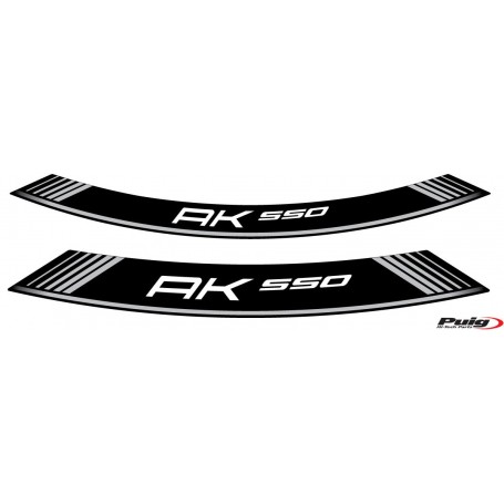 Puig Kit 8 Rim Strips Kymco Ak550 Silver