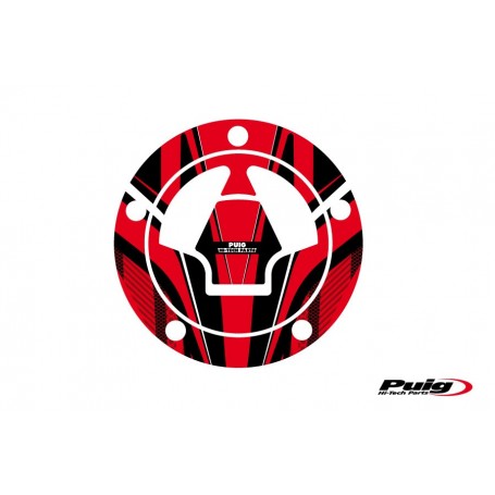 Puig Fuel Cap Cover Radical Kawasaki Red