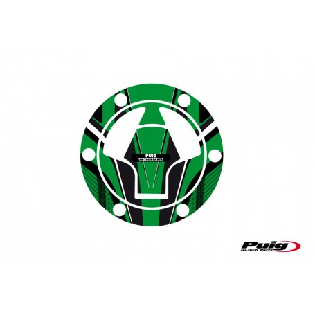 Puig Fuel Cap Cover Radical Kawasaki Green