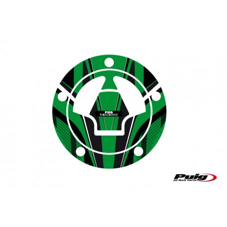 Puig Fuel Cap Cover Radical Kawasaki Green