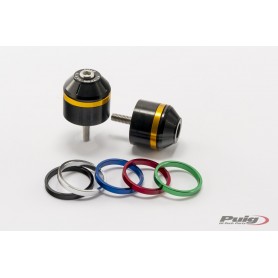 Puig Short Bar End W/Rings Suzuki Black
