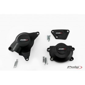 Puig Kit 3 Caps Engine Cover Yamaha YZF-R6 06-18 Black