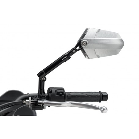 Puig Rear Mirror Mod Explorer Homolog. Left AluminiumBlac
