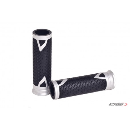 Puig Grips By Pair Puig Hi-Tech Radical Aluminium Silver