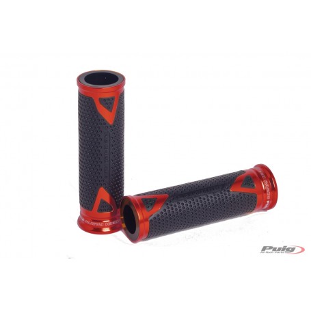 Puig Grips By Pair Puig Hi-Tech Radical Aluminium Red