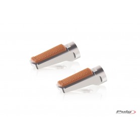 Puig Footpegs Vintage+Rubber Right/Leftt Silver