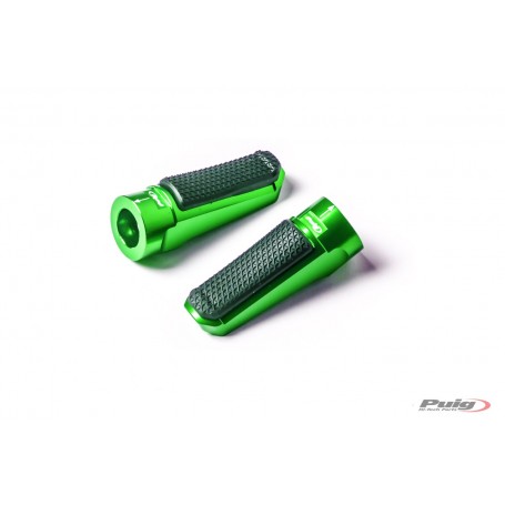 Puig Footpegs Racing+Rubber Right/Leftt Green