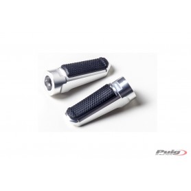 Puig Footpegs Racing+Rubber Right/Leftt Silver