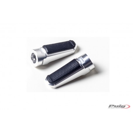Puig Footpegs Racing+Rubber Right/Leftt Silver