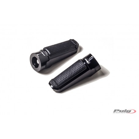 Puig Rear Sets Racing+Rubber Right/Left Black
