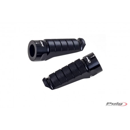 Puig Pair Footrests Hi-Tech Racing Right/Left Black