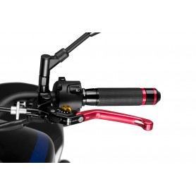 Puig Foldable Clutch Lever 3.0. Red Selector Gold