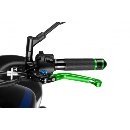 Puig Foldable Clutch Lever 3.0. Green Selector Blue