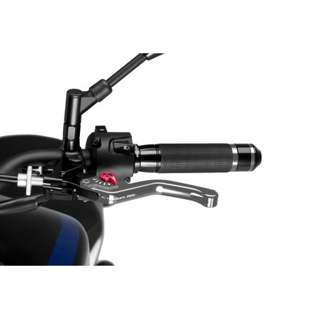 Puig Short Clutch Lever 3.0. Silver Selector Red