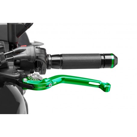 Puig Foldable Clutch Lever 16Green Selector Silver