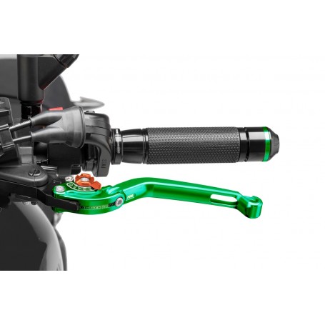Puig Foldable Clutch Lever 16 Green Selector Orange