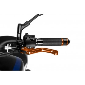 Puig Short Clutch Lever 3.0. Orange Selector Silver