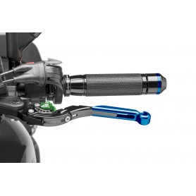 Puig Clutch Lever 16Black Ext.Blue Select.Green