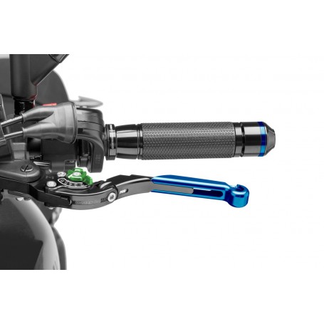Puig Clutch Lever 16Black Ext.Blue Select.Green