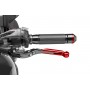 Puig Clutch Lever 16Black Ext.Red Select.Silver