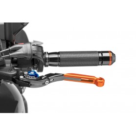 Puig Clutch Lever 16Black Ext.Orange Select.Blue