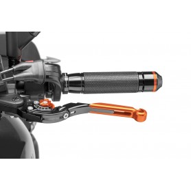 Puig Clutch Lever 16Black Ext.Orange Select.Oran