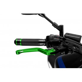 Puig Unfoldable Brake Lever 3.0. Green Selector Silver