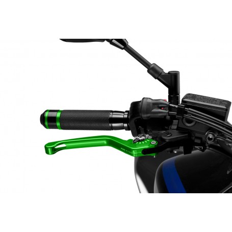 Puig Unfoldable Brake Lever 3.0. Green Selector Silver