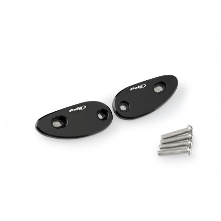 Puig Mirror Block Off Plate Set Honda Models Black