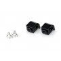 Puig Adaptor Adjustable Passenger Footpegs Yamaha Black