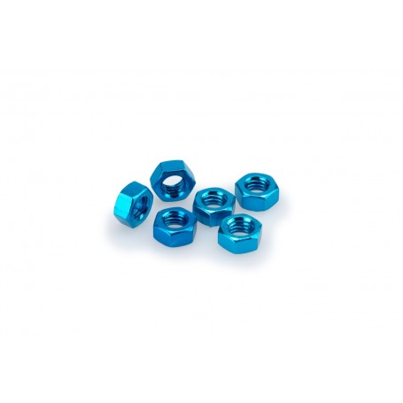 Puig Blister 6 Nuts M8 Blue