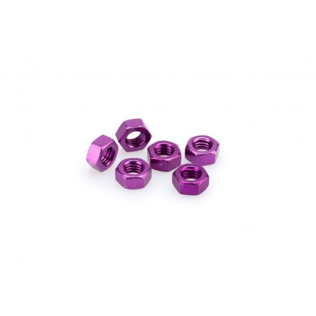 Puig Blister 6 Nuts M8 Purple