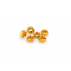 Puig Blister 6 Nuts M8 Gold