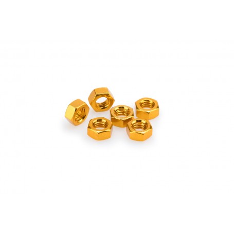 Puig Blister 6 Nuts M8 Gold