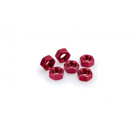 Puig Blister 6 Nuts M8 Red