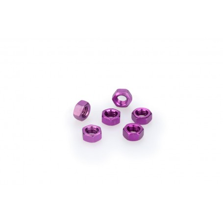 Puig Blister 6 Nuts M5 Purple