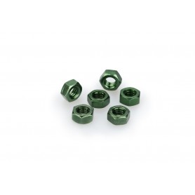 Puig Blister 6 Nuts M6 Green