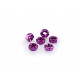 Puig Blister 6 Nuts M6 Purple