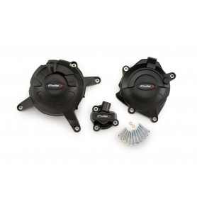 Puig Kit 3 Caps Engine Cover Yamaha YZF-R3 19 Black