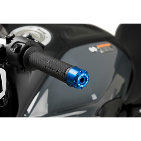 Puig Short Bar End Yamaha Blue