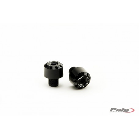 Puig Short Bar Ends Aluminium Kawasaki Black