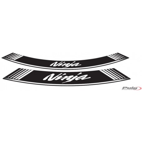 Puig Kit 8 Rim Strips Ninja White