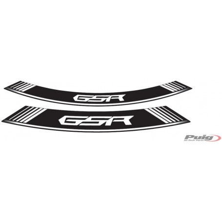 Puig Kit 8 Rim Strips GSR White