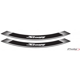 Puig Kit 8 Rim Strips Scoopy White