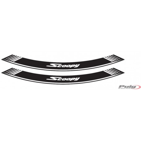 Puig Kit 8 Rim Strips Scoopy Silver