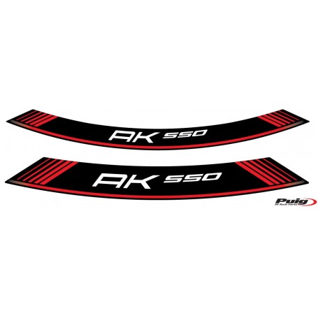 Puig Kit 8 Rim Strips Kymco Ak550 Red